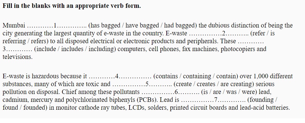 tenses gap filling worksheet